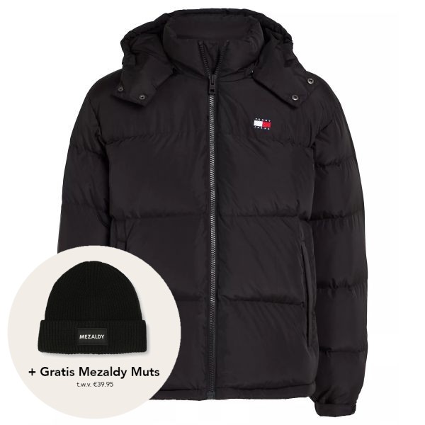 tommy jeans alaska puffer 1 zwart