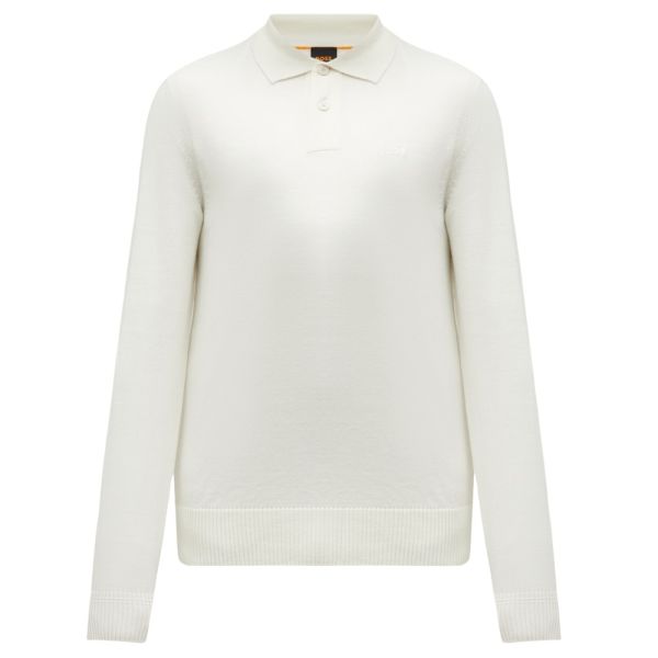 Boss Asac Longsleeve Polo Off White