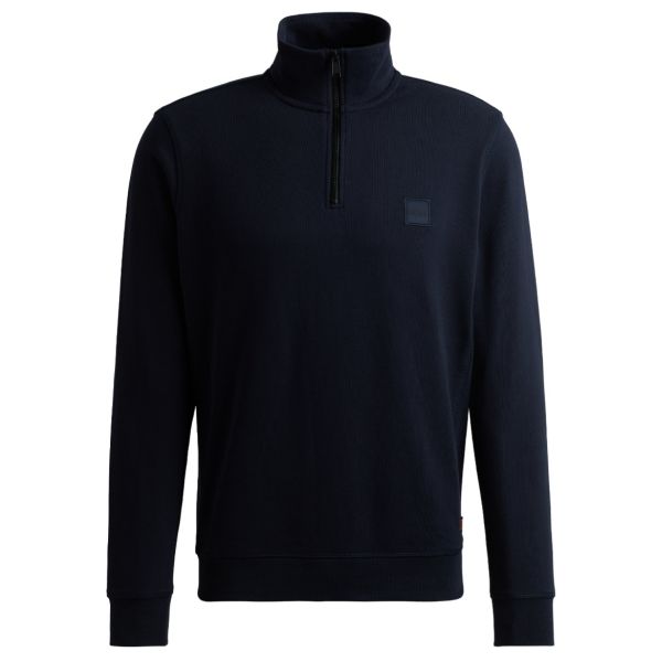 Boss Zetrust Half Zip Sweater Navy