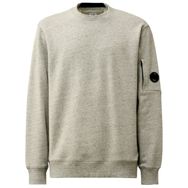 CP Company Diagonal Raised Fleece Lens Sweater Grijs