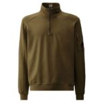 CP Company Light Fleece Half Zip Sweater Donker Groen