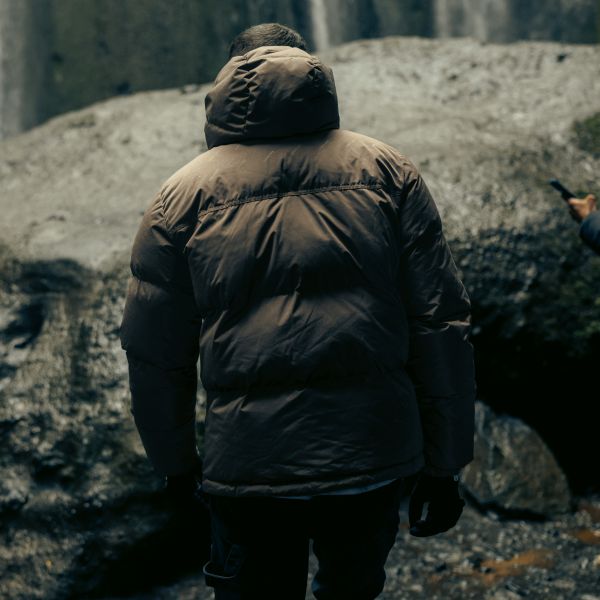 Croyez Allover Puffer Bruin