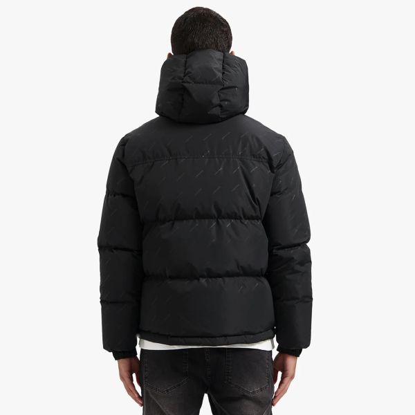 Croyez Allover Puffer Zwart