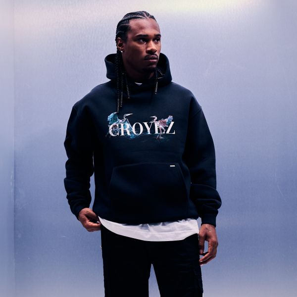 Croyez Blue Heron Hoodie Zwart