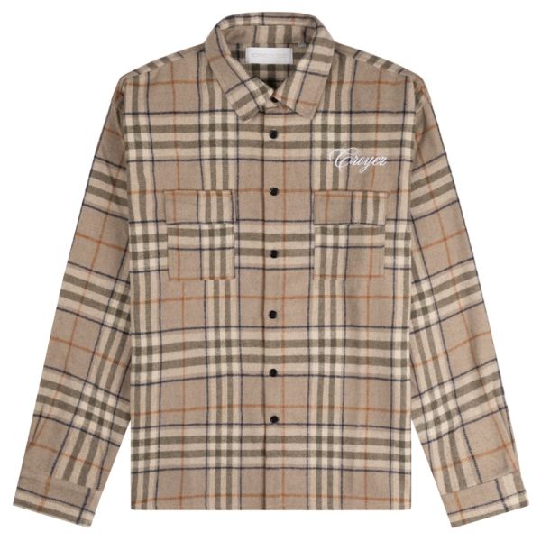 Croyez Essence Flannel Overshirt Bruin/Beige