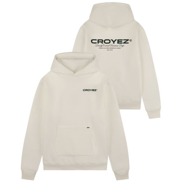 Croyez Family Owned Business Hoodie Off White