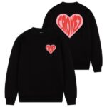 Croyez Puffed Heart Sweater Zwart