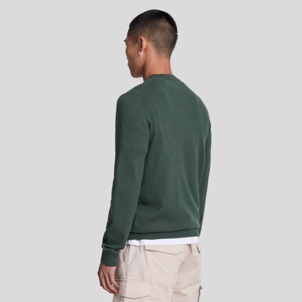 Lyle & Scott Cotton Merino Sweater Donker Groen