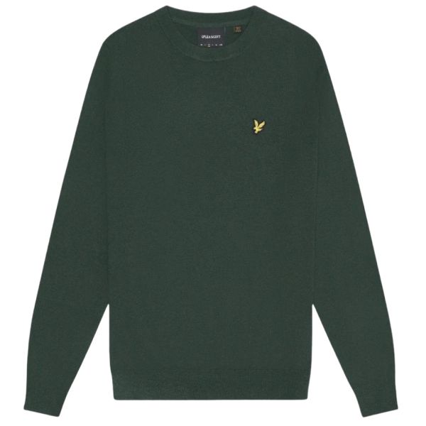 Lyle & Scott Cotton Merino Sweater Donker Groen