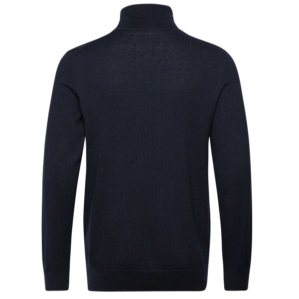 Lyle & Scott Cotton Merino Turtleneck Sweater Navy