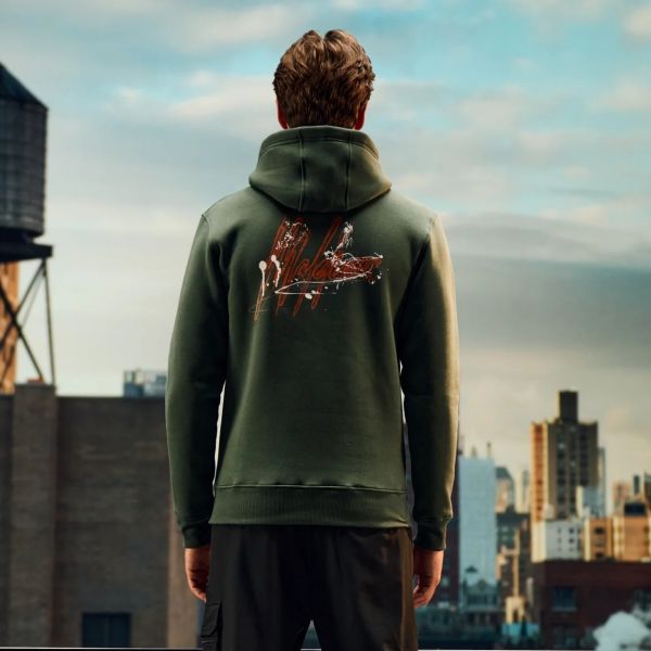 Malelions Splash Signature Hoodie Donker Groen