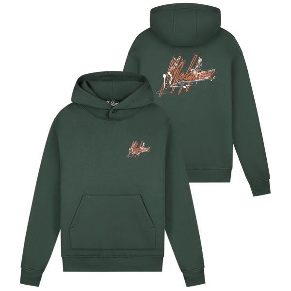 Malelions Splash Signature Hoodie Donker Groen