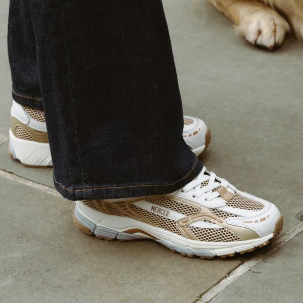 Mercer Amsterdam The Re-Run White Silver Sneaker Wit/Goud