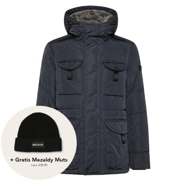 peuterey aiptek fur parka navy