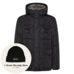 peuterey aiptek fur parka zwart