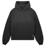Represent Stepped Hem Hoodie Zwart