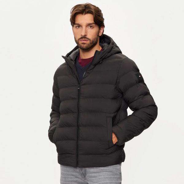 Tommy Hilfiger Mid Weight Puffer Zwart
