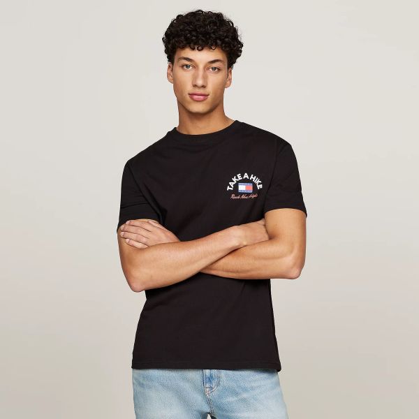 Tommy Jeans Outdoors Novelty T-shirt Zwart
