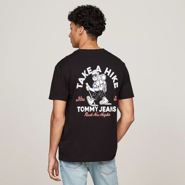 Tommy Jeans Outdoors Novelty T-shirt Zwart