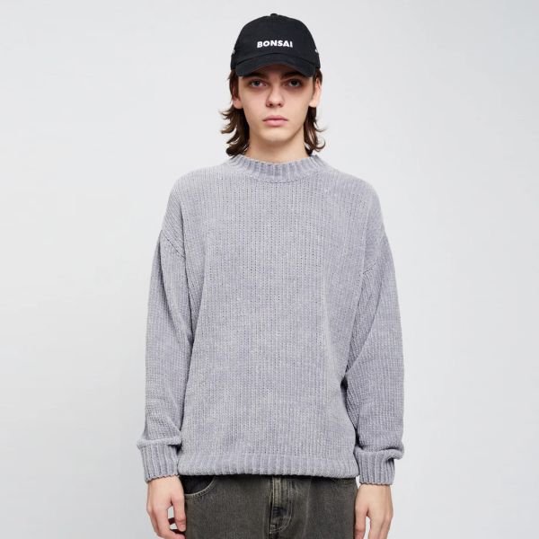 Bonsai Chenille Knit Sweater Grijs