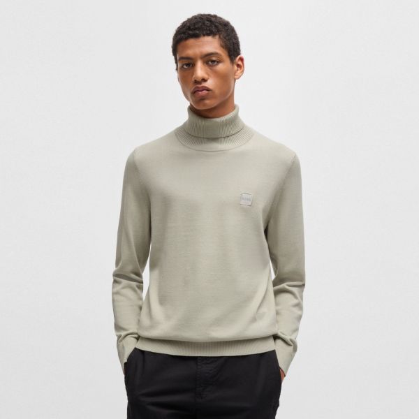 Boss Akiro Turtle Neck Sweater Beige