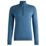 Boss Kanobix Zip Mock Sweater Blauw