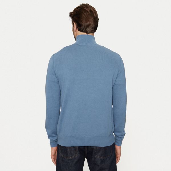Boss Kanobix Zip Mock Sweater Blauw