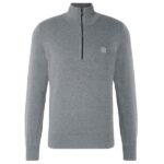 Boss Kanobix Zip Mock Sweater Grijs