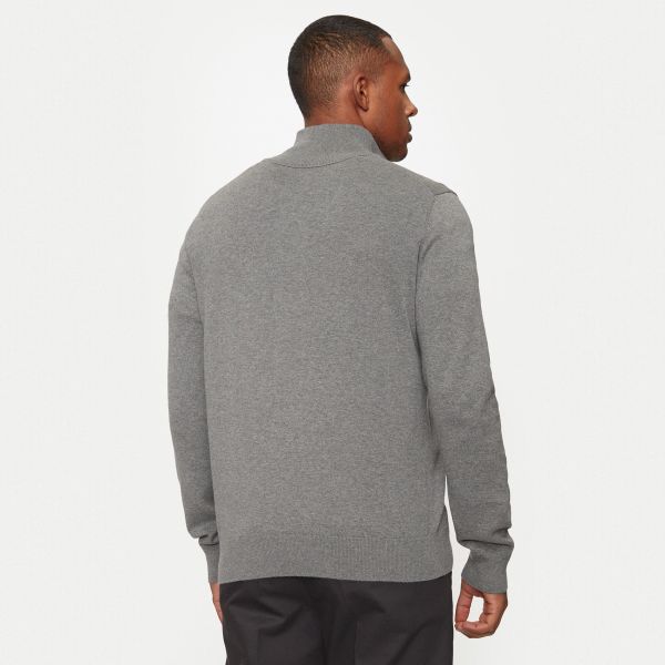 Boss Kanobix Zip Mock Sweater Grijs