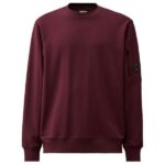 CP Company Diagonal Raised Fleece Lens Sweater Paars/Bordeaux