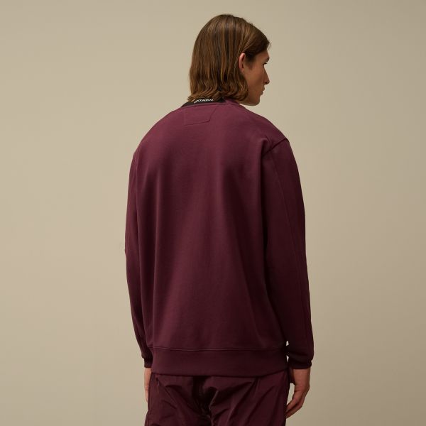 CP Company Diagonal Raised Fleece Lens Sweater Paars/Bordeaux