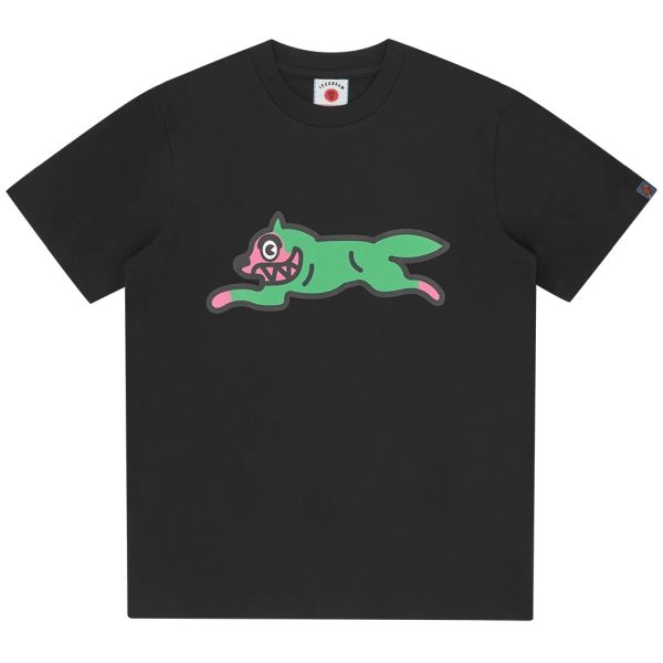 Icecream Running Dog T-shirt Zwart