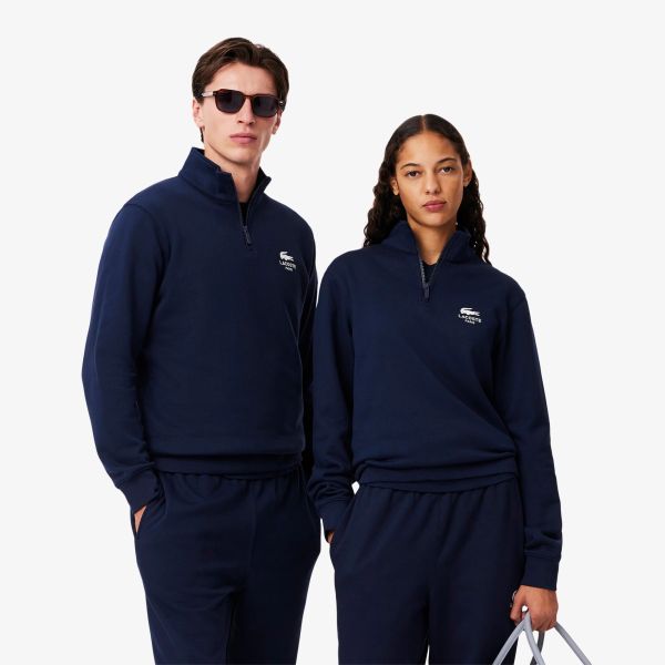 Lacoste Heritage Half Zip Sweater Navy
