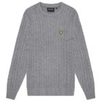 Lyle & Scott Cable Sweater Grijs