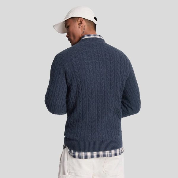 Lyle & Scott Cable Sweater Navy