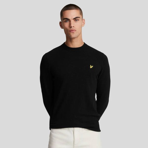 Lyle & Scott Lambswool Blend Sweater Zwart