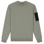 Malelions Knitted Pocket Sweater Licht Groen