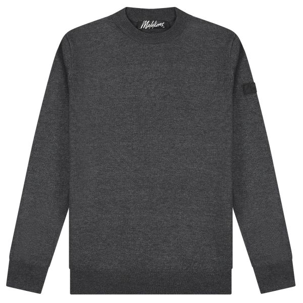 Malelions Knitted Sweater Antraciet