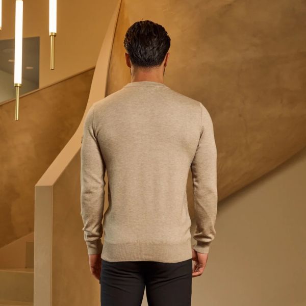 Malelions Knitted Sweater Beige