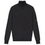 Malelions Knitted Turtleneck Sweater Zwart