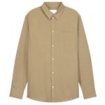 Olaf Seersucker Stripe Overhemd Bruin
