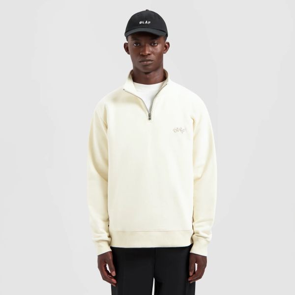 Olaf Signature Mockneck Sweater Off White