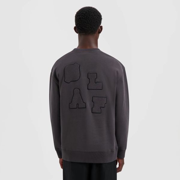 Olaf Varsity Sweater Antraciet