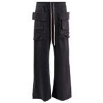 Rick Owens DRKSHDW Creatch Wide Cargo Broek Zwart