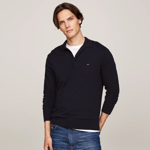 Tommy Hilfiger Organic Polo Sweater Navy