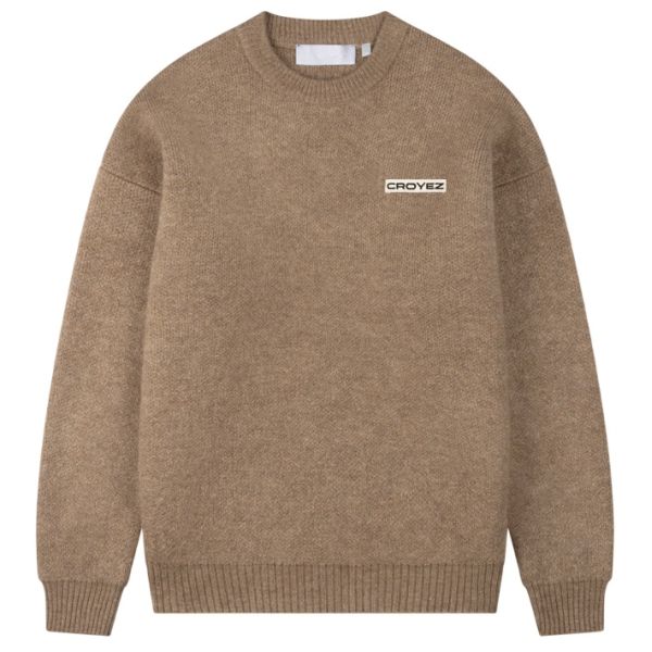 Croyez Étiquette Knit Sweater Beige