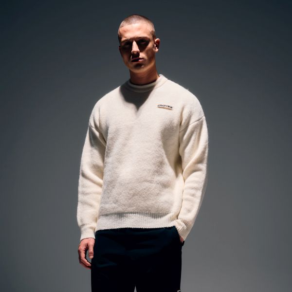 Croyez Étiquette Knit Sweater Off White