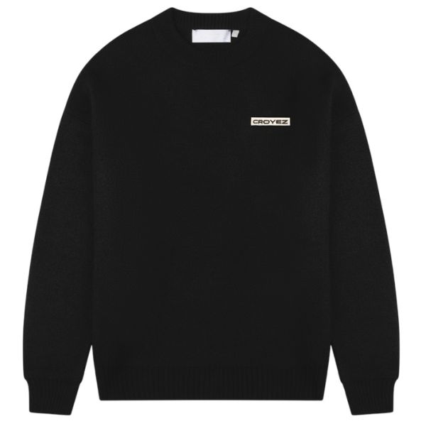Croyez Étiquette Knit Sweater Zwart