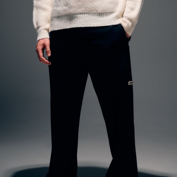 Croyez Étiquette Straight Chino Zwart