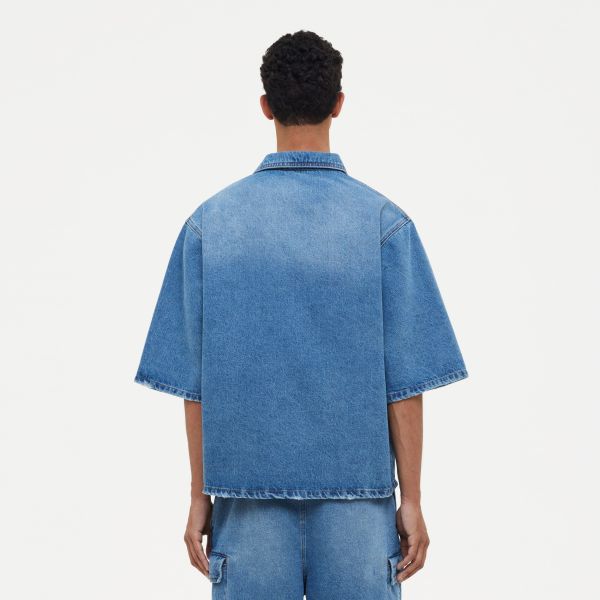 Flâneur Denim Overhemd Blauw
